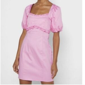 Topshop Follow Brand Ruffle Trim Dress sz 10 NWT